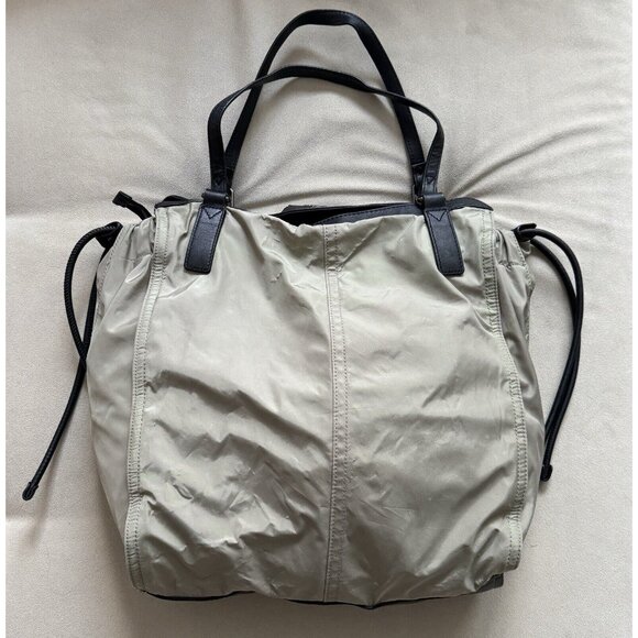 Burberry Nylon Leather Neutral Tote Shopper Bag - Picture 2 of 8